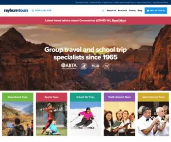 Rayburntours.com(School Travel Company) Screenshot
