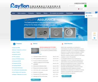 Rayflon-Ptfe.com(China PTFE bramido) Screenshot