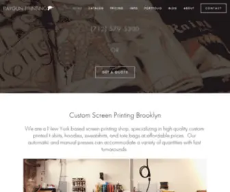 Raygunprinting.com(Screen Printing Brooklyn) Screenshot