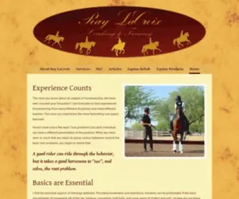 Raylacroix.com(Ray LaCroix Equestrian Training and Coaching) Screenshot