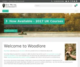 Raymears.com(Ray Mears Bushcraft & Woodlore Camping Equipment and Courses) Screenshot