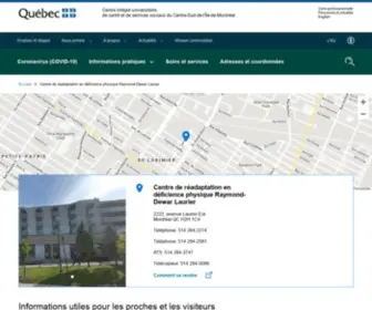 Raymond-Dewar.qc.ca(Centre de réadaptation en déficience physique Raymond) Screenshot