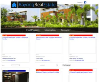 Rayongrealestate.net(Rayong Real Estate Land and Property) Screenshot