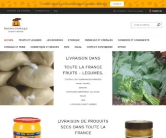 Rayons-D-Afrique.fr(Vente de produits exotique) Screenshot