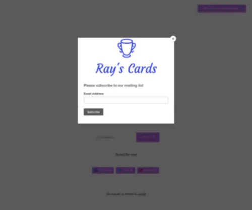 Rayscards.ca(Ray's Cards Store) Screenshot