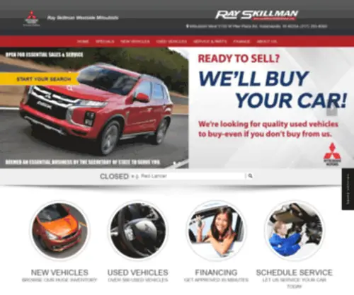 Rayskillmanmitsubishiwest.com(Best Mitsubishi Indianapolis Deals) Screenshot