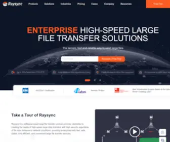 Raysync.io(High Speed Large File Transfer Solutions) Screenshot