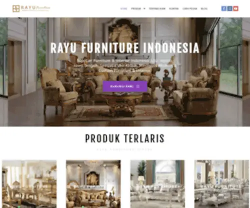 Rayufurniture.com(RAYU Furniture Jepara) Screenshot