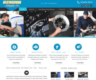 Rayweatherspoonauto.com(Car Engine & Automotive Repair Service in Raleigh) Screenshot