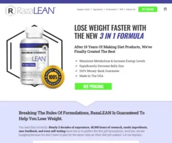 Razalean.com(#1 Consumer Rated Diet Pill of 2020) Screenshot