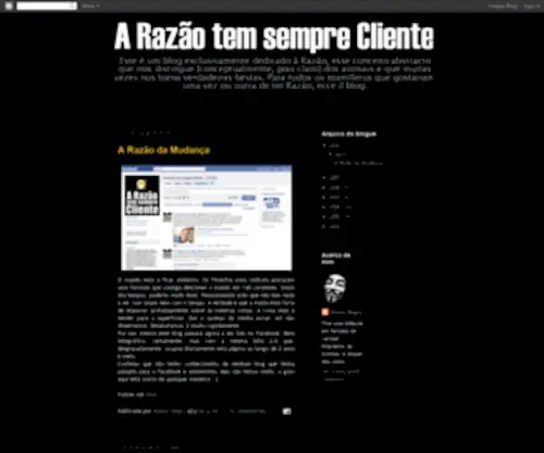 Razao-Tem-Sempre-Cliente.com(Razao Tem Sempre Cliente) Screenshot