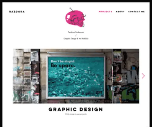 Razdora.com(Unique illustrations and creative graphic design projects) Screenshot