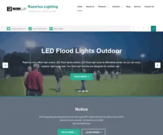 Razorlux.com(LED flood Lights and Industrial Lighting) Screenshot