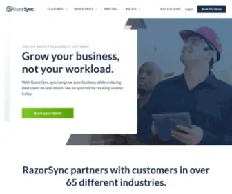 Razorsync.com(Orchestrate your business from anywhere with field service management software) Screenshot