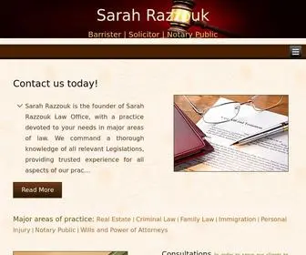 Razzouklaw.ca(Sarah Razzouk) Screenshot