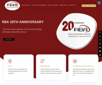 Rba.go.ke(Retirement Benefits Authority) Screenshot