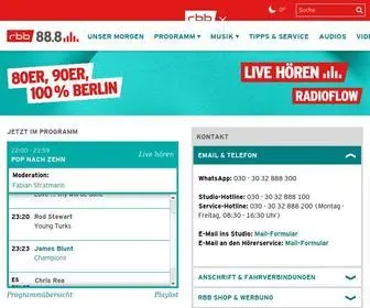 RBB888.de(80er, 90er, 100% Berlin) Screenshot