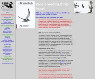 RBBP.org.uk(Rare Breeding Birds Panel) Screenshot