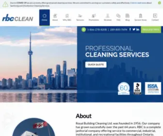 RBCclean.com(Janitorial Cleaning Services in Toronto) Screenshot