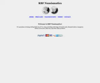 RBfcoins.com(RBF Numismatics) Screenshot