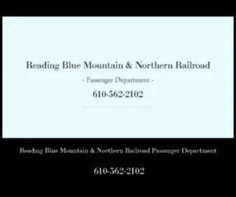 RBMNRR-Passenger.com(Reading Blue Mountain & Northern) Screenshot