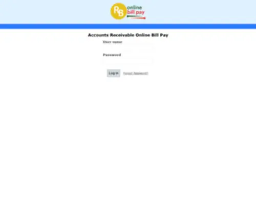 Rbonlinebillpay.com(Log in) Screenshot