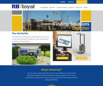 Rbroyal.com(Custom Manufactured Fluid Transfer Components) Screenshot