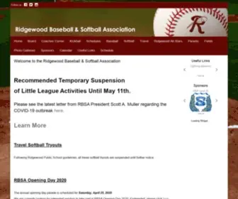 Rbsa.us(Ridgewood Baseball &) Screenshot