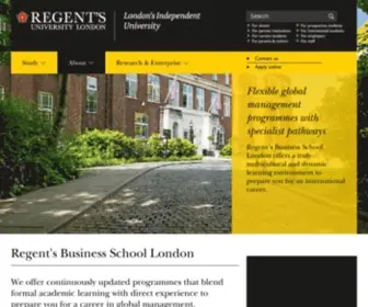 RBslondon.ac.uk(Regent&#039;s University London) Screenshot