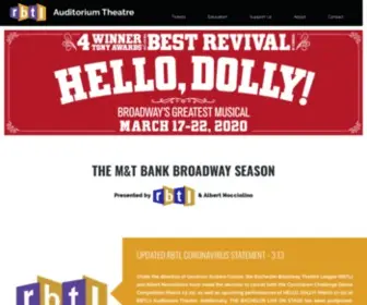RBTL.org(Rochester Broadway Theatre League) Screenshot