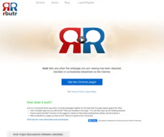 Rbutr.com(Find rebuttals and promote critical thinking with rbutr) Screenshot