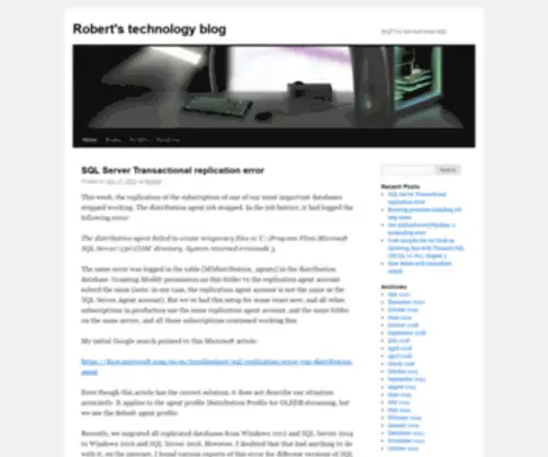 Rbvandenberg.com(Robert's technology blog) Screenshot