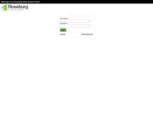 Rcap-Online.com(Roseburg Customer Portal) Screenshot