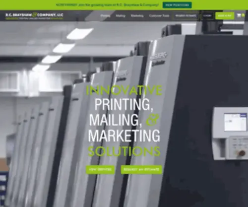 RCbrayshaw.com(Expert printing services for over 40 years) Screenshot