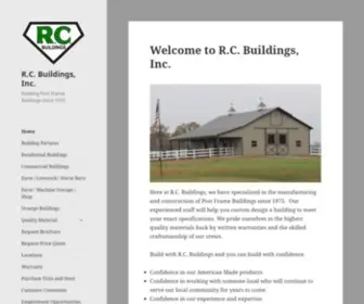 Rcbuildings.com(Building Post Frame Buildings Since 1975) Screenshot