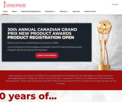 RCCgrandprix.ca(Canadian grand prix new product awards) Screenshot