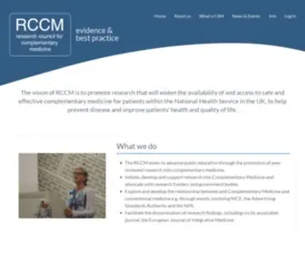RCCM.org.uk(Research Council for Complementary Medicine) Screenshot