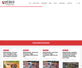 RCDij.org(Ripples Centre for Data and Investigative Journalism) Screenshot