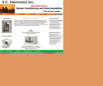 Rcelectronics.com(Data Acquisition Products and Signal Conditioners) Screenshot