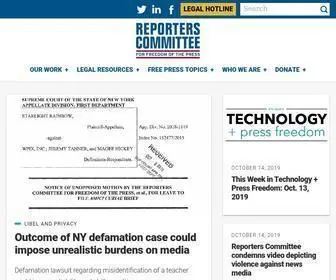 RCFP.org(The Reporters Committee for Freedom of the Press) Screenshot