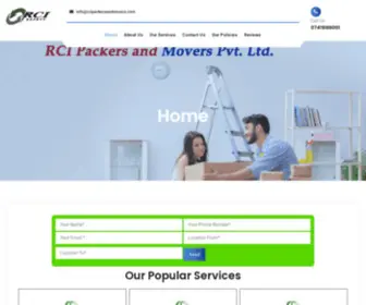 Rcipackersandmovers.com(Email) Screenshot