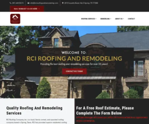 Rciroofingandremodeling.com(RCI Roofing and Remodeling) Screenshot