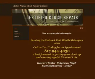 Rclocks.com(Robin Nance Antiques and Clock Shop) Screenshot