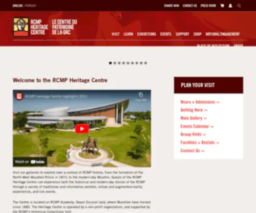 RCMpheritagecentre.com(RCMP Heritage Centre) Screenshot