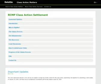 RCMpsettlement.ca(English (Canada) RCMP Class Action Settlement) Screenshot