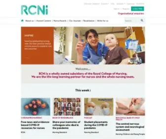 Rcni.com(Information and inspiration for nurses) Screenshot