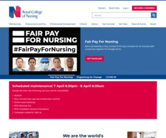 RCN.org.uk(Royal College of Nursing) Screenshot