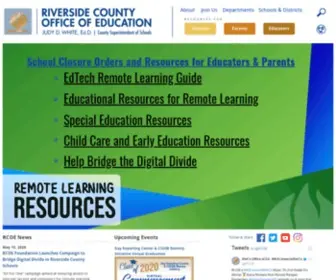 Rcoe.us(Riverside County Office of Education) Screenshot