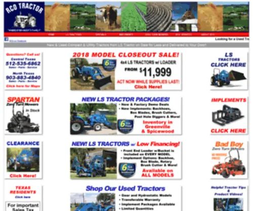 Rcotractor.com(RCO Tractor) Screenshot