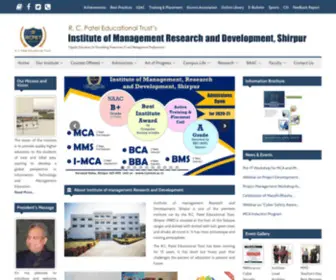 Rcpimrd.ac.in(Institute of Management Research and Development) Screenshot